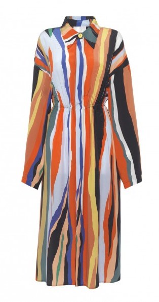 Solace London Hayford Dress Tree Stripe - flipped