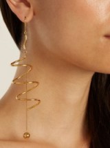 ELLERY Solitude pendant-drop gold-plated earrings ~ statement jewellery