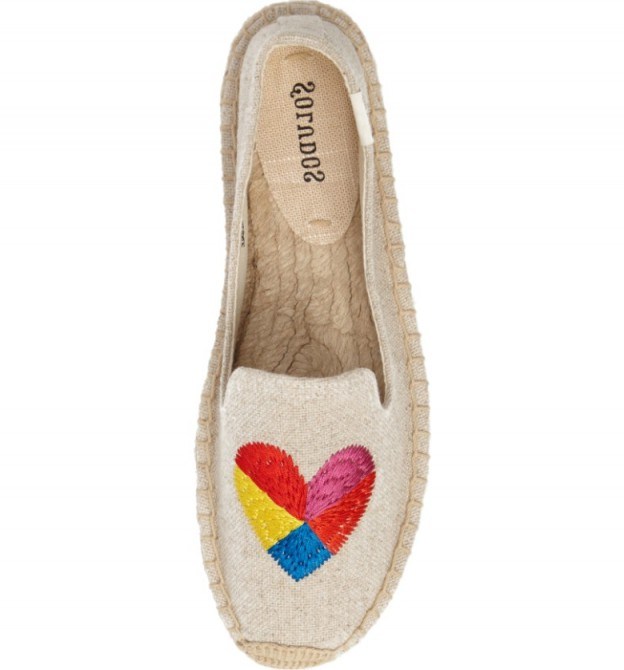 SOLUDOS Heart Embroidered Espadrille - flipped