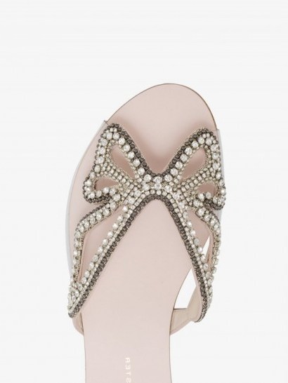 Sophia Webster Madame Butterfly Crystal Sandals ~ embellished flats - flipped