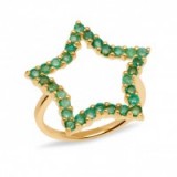 LOLA ROSE Star Ring | green stone rings | emerald gemstone jewellery