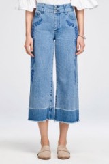 REBECCA MINKOFF STARLIGHT PANT | wide leg blue denim jeans | cropped hem