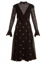 TEMPERLEY LONDON Starling bird-embellished chiffon dress