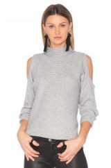 1. STATE COLD SHOULDER SWEATER