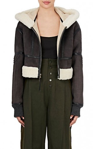 STELLA MCCARTNEY Faux-Shearling Crop Coat | warm stylish winter coats/jackets - flipped