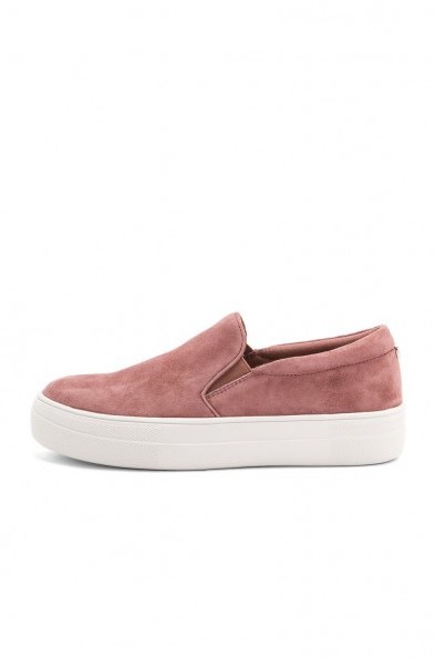 Steve Madden GILLS SNEAKER | mauve suede sneakers | casual pale purple flats - flipped