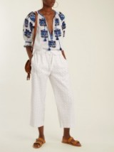 VITA KIN Strawberry Field linen trousers ~ white cropped pants