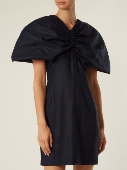 JACQUEMUS Structured-sleeve wool mini dress - flipped