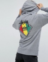Stussy Hoodie With Reggae Print | printed grey hoodies