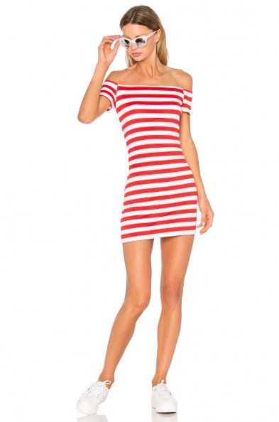 Susana Monaco sade 18″ dress ~ red stripe summer dresses - flipped