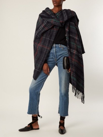 VIVIENNE WESTWOOD ANGLOMANIA Tassel-trimmed checked poncho - flipped