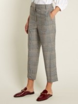 TIBI Taylor checked cropped trousers