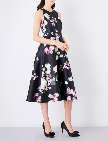 TED BAKER Kensington Floral-print woven midi dress - flipped