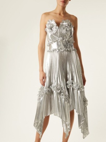 ZANDRA RHODES ARCHIVE The 1977 Sunray gown ~ silver metallic gowns - flipped