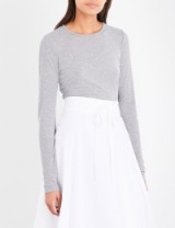 THEORY Round-neck long-sleeved top