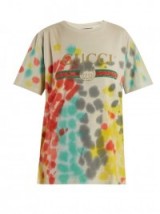 GUCCI Tie-dye logo-print T-shirt ~ casual style t-shirts
