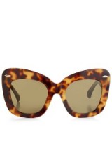 LINDA FARROW X ERDEM Tortoiseshell Oversized 24 C3 Cat Eye Sunglasses / chic eyewear