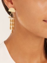 SOPHIA KOKOSALAKI Triangle Perseids gold-plated earrings