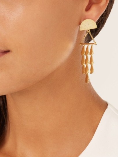 SOPHIA KOKOSALAKI Triangle Perseids gold-plated earrings - flipped