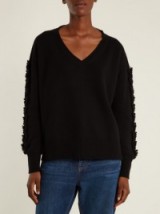 BARRIE Troisieme Dimension V-neck cashmere sweater ~ textured sweaters ~ knitwear