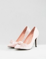 True Decadence Knotted Velvet Court Shoes ~ pink courts