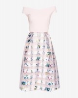 Ted Baker LULOU Unity Floral Bardot dress ~ light pink off the shoulder dresses