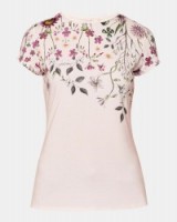 Ted Baker EBONIE UNITY FLORAL FITTED TEE ~ pale pink tees ~ pretty t-shirts