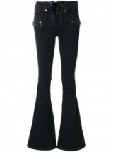 UNRAVEL PROJECT lace-up fastening flared jeans