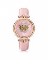 VERSACE Palazzo Empire Pink and PVD Plated Gold Women’s Watch w/3D Medusa