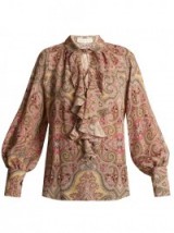ETRO Villandry paisley-print ruffled silk shirt