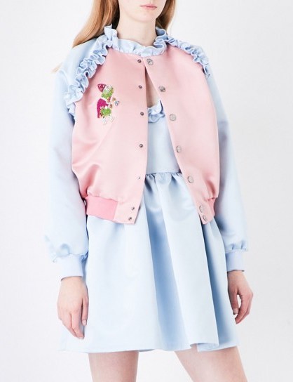 VIVETTA Sante Fe satin jacket ~ pink and blue ruffle jackets - flipped
