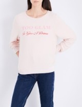 WILDFOX Too Glam fleece sweatshirt | pink sweatshirts