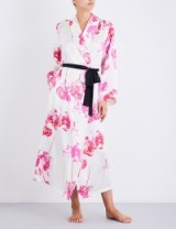 YOLKE Orchid Silk Dressing Gown ~ floral gowns