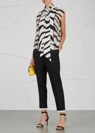LANVIN Zebra-print silk chiffon blouse