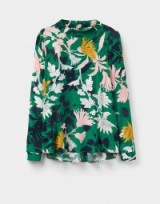 JOULES ADA HIGH NECK WOVEN TOP / green floral tops
