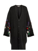 PREEN LINE Ada oversized floral-embroidered knit cardigan