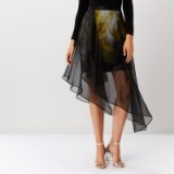 COAST Ada Printed Layer Skirt | semi sheer asymmetric hemline skirts