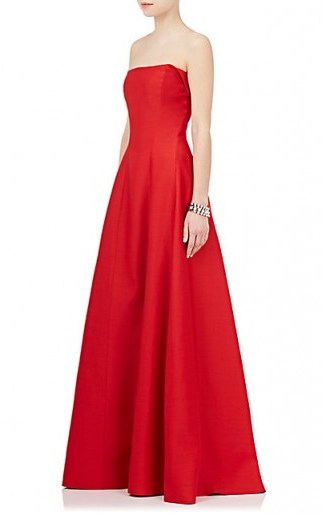 ALBERTA FERRETTI Faille Strapless Wool-Blend Ball Gown ~ red gowns - flipped