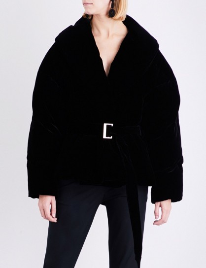 ALEXANDRE VAUTHIER Padded velvet puffa jacket ~ luxe jackets