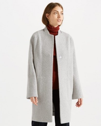 JIGSAW ALPACA COCOON COAT / grey coats - flipped
