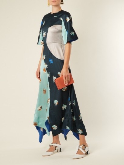 ROKSANDA Amaya floral-print hammered-satin dress - flipped