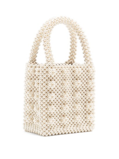 SHRIMPS Antonia faux-pearl embellished bag