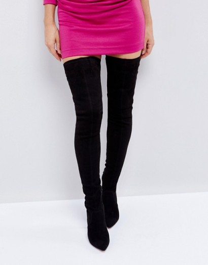 ASOS KENDRA Point Over The Knee Boots | thigh high | winter footwear