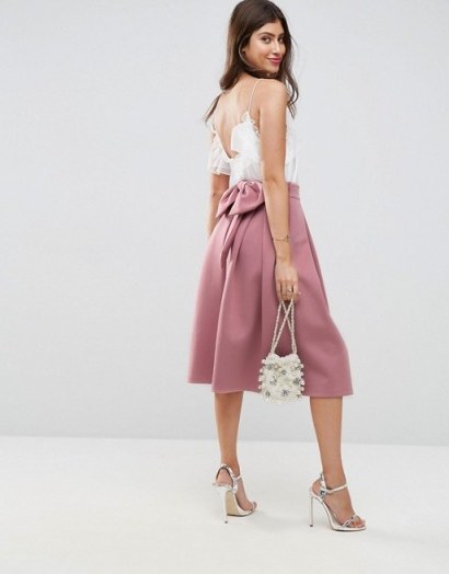 ASOS Scuba Prom Skirt with Bow Back Detail - flipped