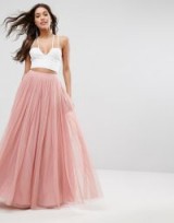 ASOS Tulle Maxi Prom Skirt | long pink occasion skirts