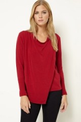 damsel in a dress ASYMETRIC JUMPER – red wrap front jumpers #2
