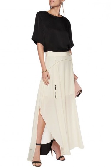 BY MALENE BIRGER Asymmetric silk maxi skirt | long fluid asymmetric skirts - flipped