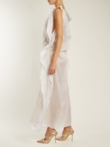 MAISON MARGIELA Asymmetric sleeveless silk-organza dress #3