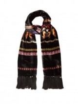 ETRO Aztec-print velvet and silk scarf ~ luxe scarves