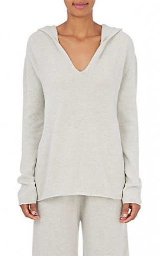 BARNEYS NEW YORK Hooded Cashmere Sweater ~ chic casual sweaters ~ knitwear - flipped